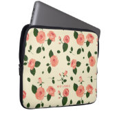 Pretty Pink Roses Pastel Pink Pattern Personalised Laptopschutzhülle (Vorne Rechts)