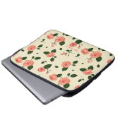 Pretty Pink Roses Pastel Pink Pattern Personalised Laptopschutzhülle (Vorne Knopf)