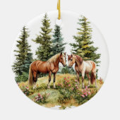 Pretty Pink Roses Romantic Love Keramik Ornament (Hinten)