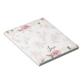 Pretty Pink Roses Romantic Love Notizblock (angewinkelt)
