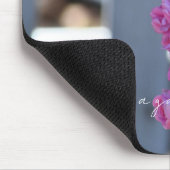 Pretty Pink Roses White Picket Fence Photography   Mousepad (Ecke)