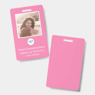 Pretty Pink Salon Mitarbeiter Foto Firmenlogo Ausweis