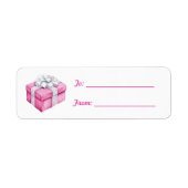 Pretty Pink Silver Bow Gift Christmas (Vorne)