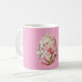 Pretty Pink Spring Flowers Easter Egg Kaffeetasse (Vorderseite Links)