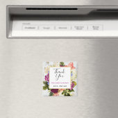 Pretty Pink Watercolor Flowers Party Thank You Magnet (In Situ (Geschirrspüler))