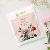 Pretty pink white red roses floral wedding geschenktütchen (Versiegelt)