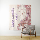 Pretty Ponies and Petals Horse Birthday Banner Wandteppich (Beispiel)