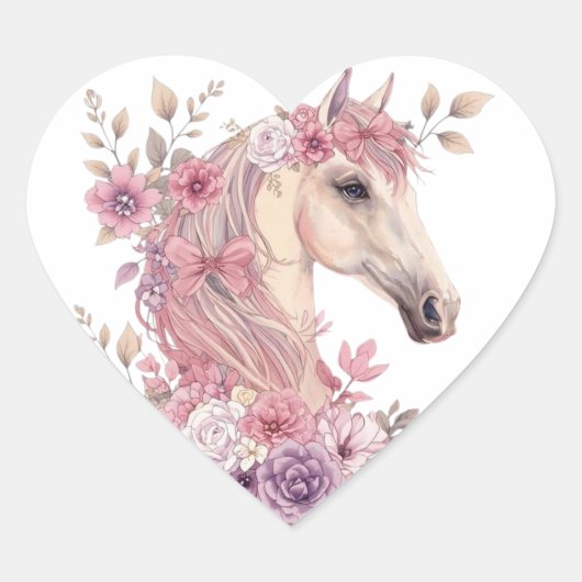 Pretty Ponies and Petals Horse Stickers (Vorderseite)