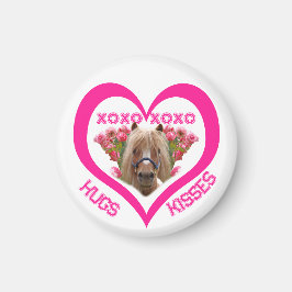Pretty Pony in Pink Valentine's Day Magnet