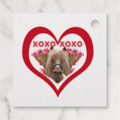 Pretty Pony in Red Valentine's Day for Kids Geschenkanhänger (Rückseite)