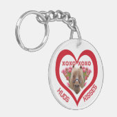 Pretty Pony in Red Valentine's Day Schlüsselanhänger (Vorderseite links)