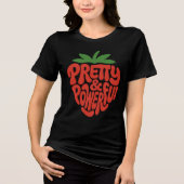 Pretty & Powerful Strawberry Icon Tri-Blend Shirt (Vorderseite)