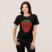 Pretty & Powerful Strawberry Icon Tri-Blend Shirt (Vorderseite voll)