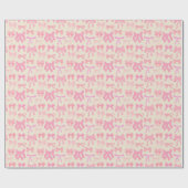 Pretty Preppy Pink Bows Geschenkpapier (Flach)