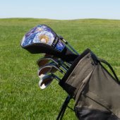 Pretty Pretty Blue Peony Personalized Golf Headcover (In SItu)