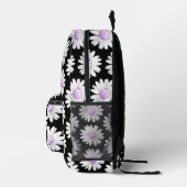 Pretty Purple Dotted Daisy's Bedruckter Rucksack (Rechts)