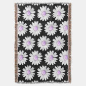 Pretty Purple Dotted Daisy's Decke (Vorderseite Vertikal)