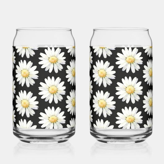 Pretty Purple Dotted Daisy's Dosenglas (Rückseite)