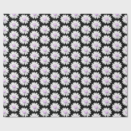 Pretty Purple Dotted Daisy's Geschenkpapier (Flach)