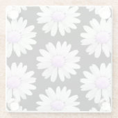 Pretty Purple Dotted Daisy's Glasuntersetzer (Rückseite)