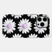 Pretty Purple Dotted Daisy's iPhone Hülle (Rückseite (Horizontal))