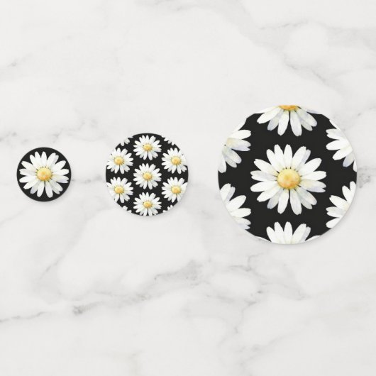 Pretty Purple Dotted Daisy's Konfetti (Rückseiten)