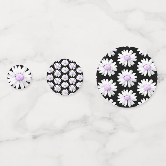 Pretty Purple Dotted Daisy's Konfetti (Vorderseiten)