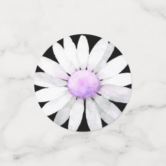 Pretty Purple Dotted Daisy's Konfetti (Klein Vorderseite)