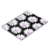 Pretty Purple Dotted Daisy's Notizblock (Linke Seite)
