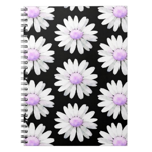 Pretty Purple Dotted Daisy's Notizblock (Vorderseite)