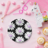 Pretty Purple Dotted Daisy's Pappteller (Party)