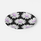 Pretty Purple Dotted Daisy's Pappteller (Schrägansicht)
