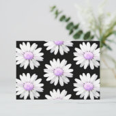 Pretty Purple Dotted Daisy's (personalize) Dankeskarte (Stehend Vorderseite)