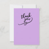 Pretty Purple Dotted Daisy's (personalize) Dankeskarte (Rückseite)