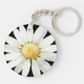 Pretty Purple Dotted Daisy's Schlüsselanhänger (Rückseite)