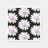 Pretty Purple Dotted Daisy's Serviette (Vorderseite)