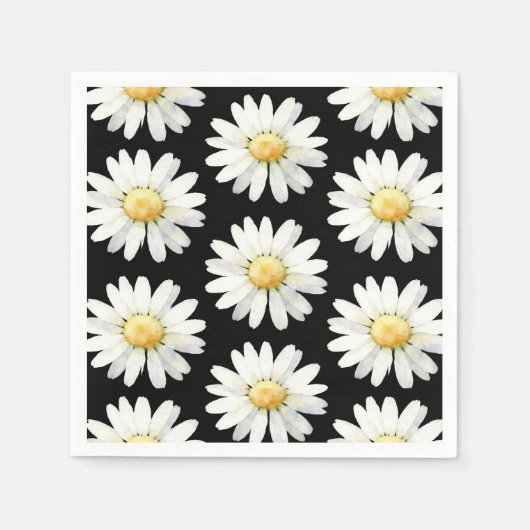 Pretty Purple Dotted Daisy's Serviette (Vorderseite)