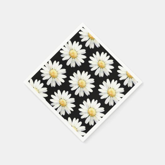 Pretty Purple Dotted Daisy's Serviette (Ecke)