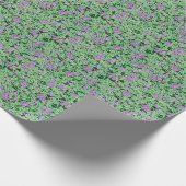 Pretty Purple Floral Pattern Geschenkpapier (Ecke)