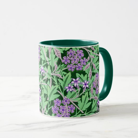 Pretty Purple Floral Pattern Tasse (VorderseiteRechts)