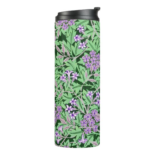 Pretty Purple Floral Pattern Thermosbecher (Nach links gedreht)