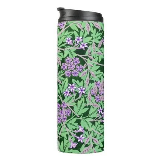 Pretty Purple Floral Pattern Thermosbecher (Nach rechts gedreht)