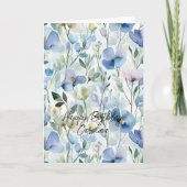 Pretty Purple Flowers Birthday Karte (Vorderseite)