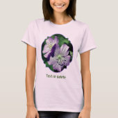 Pretty Purple Geranium Flower Pair Personalized T-Shirt (Vorderseite)