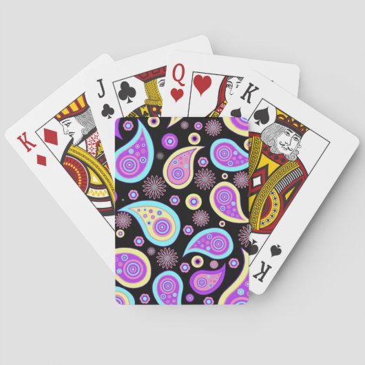Pretty Purple Paisley (dark) Spielkarten (Rückseite)