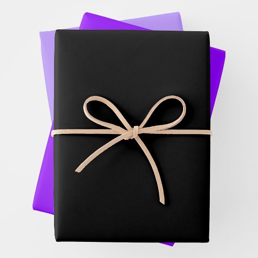 Pretty Purple, Pale Purple & Black Complementary Geschenkpapier Set