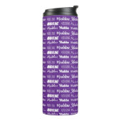 Pretty Purple Personalized Name Collage Thermosbecher (Nach links gedreht)