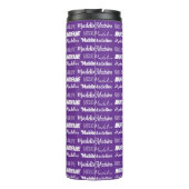 Pretty Purple Personalized Name Collage Thermosbecher (Rückseite)
