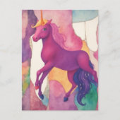 Pretty Purple Unicorn Postkarte (Vorderseite)