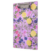 Pretty Purple Vintage Flower Pattern Klemmbrett (Links)